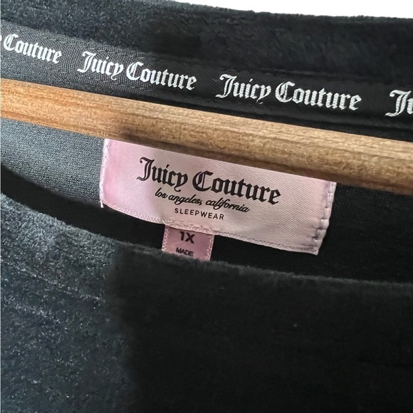Juicy Couture Velour Black Pajama Loungewear Sleepwear - Picture 11 of 12